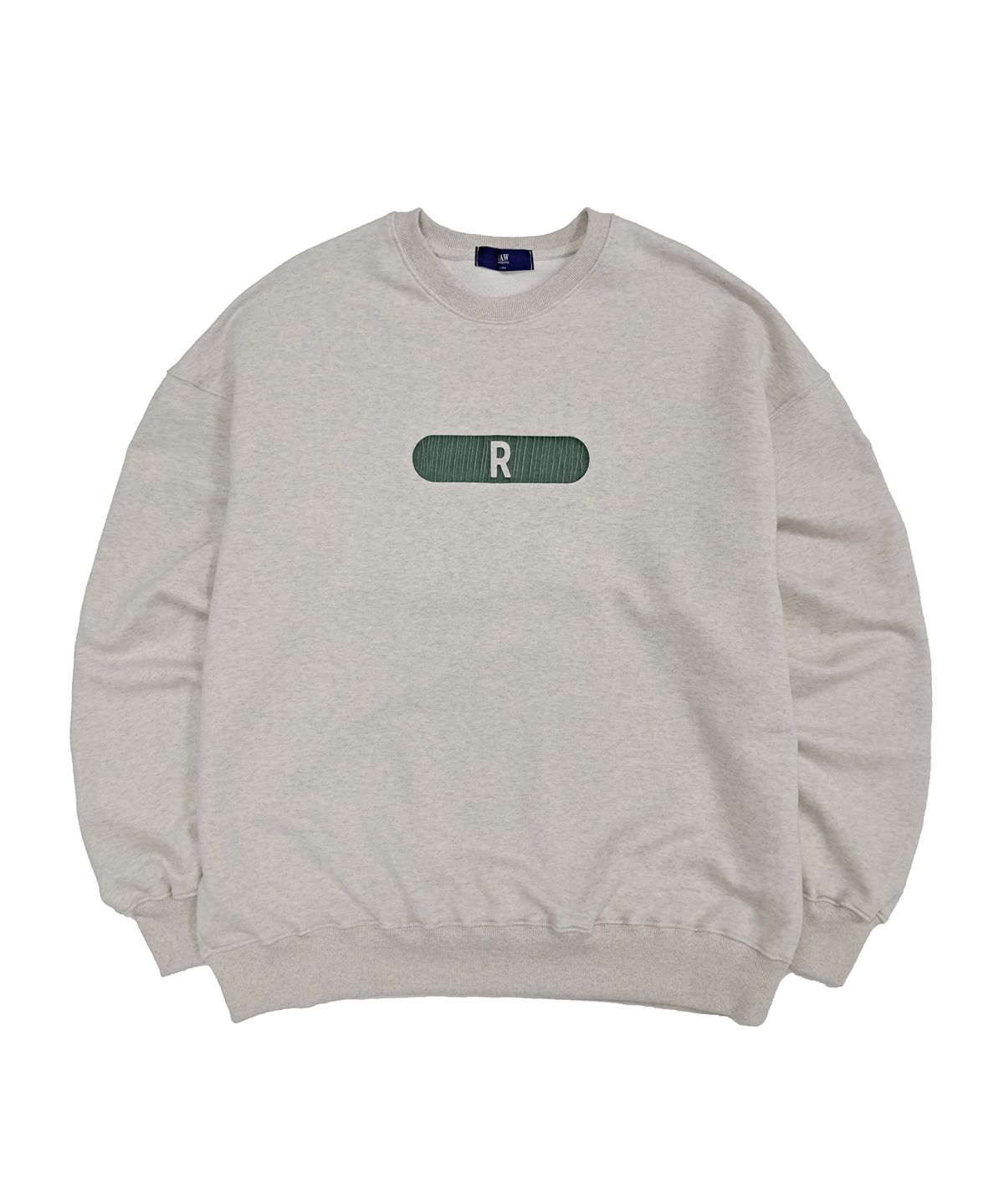 로우랩(RAW LAB) R 크랙 로고 스웨트 크루넥 (오트밀)