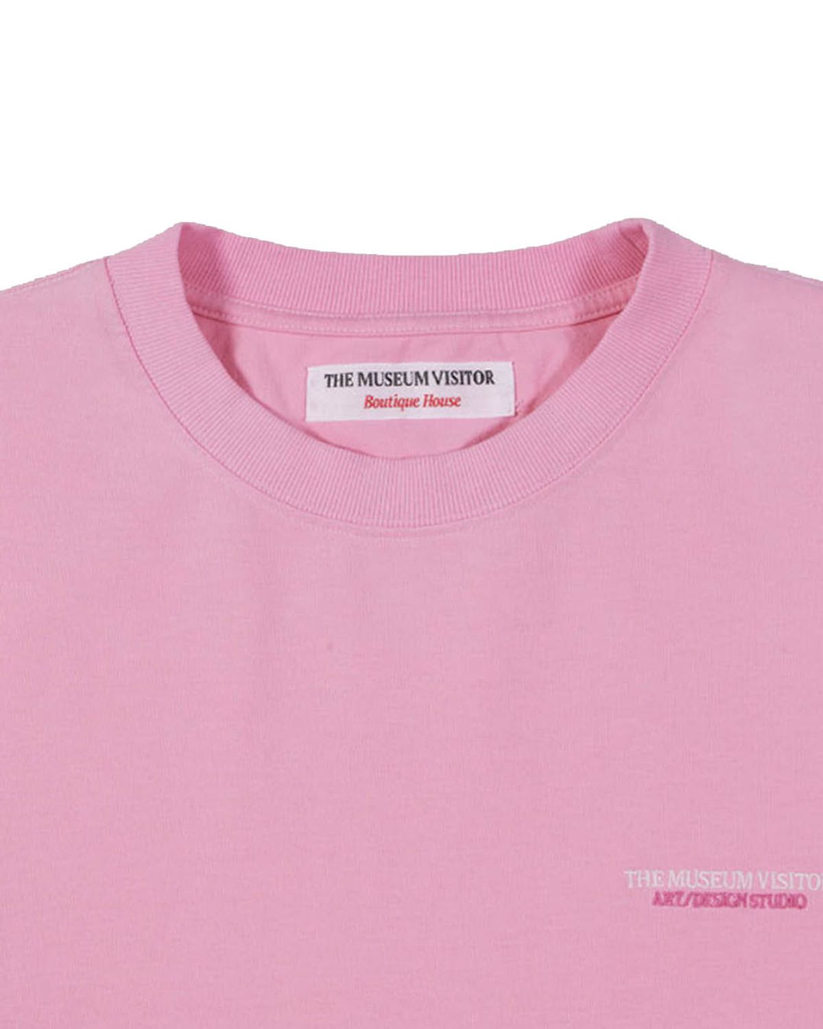더뮤지엄비지터(THEMUSEUMVISITOR) LOGO SPRAY WASHED T-SHIRTS (PINK)