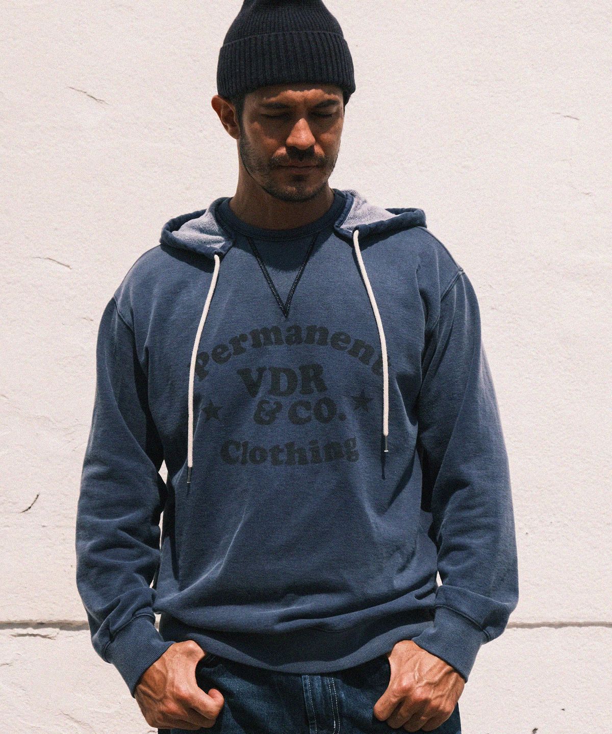 비디알(VDR) V FINISH DOUBLE V HOOD PARKA  [Vintage Indigo]