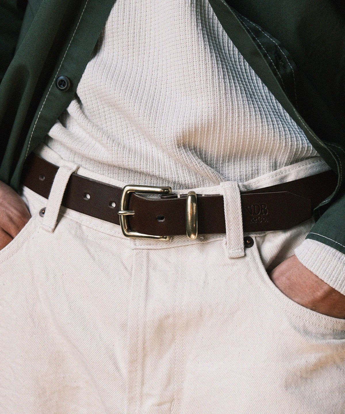 비디알(VDR) PIN BUCKLE BELT [Brown]