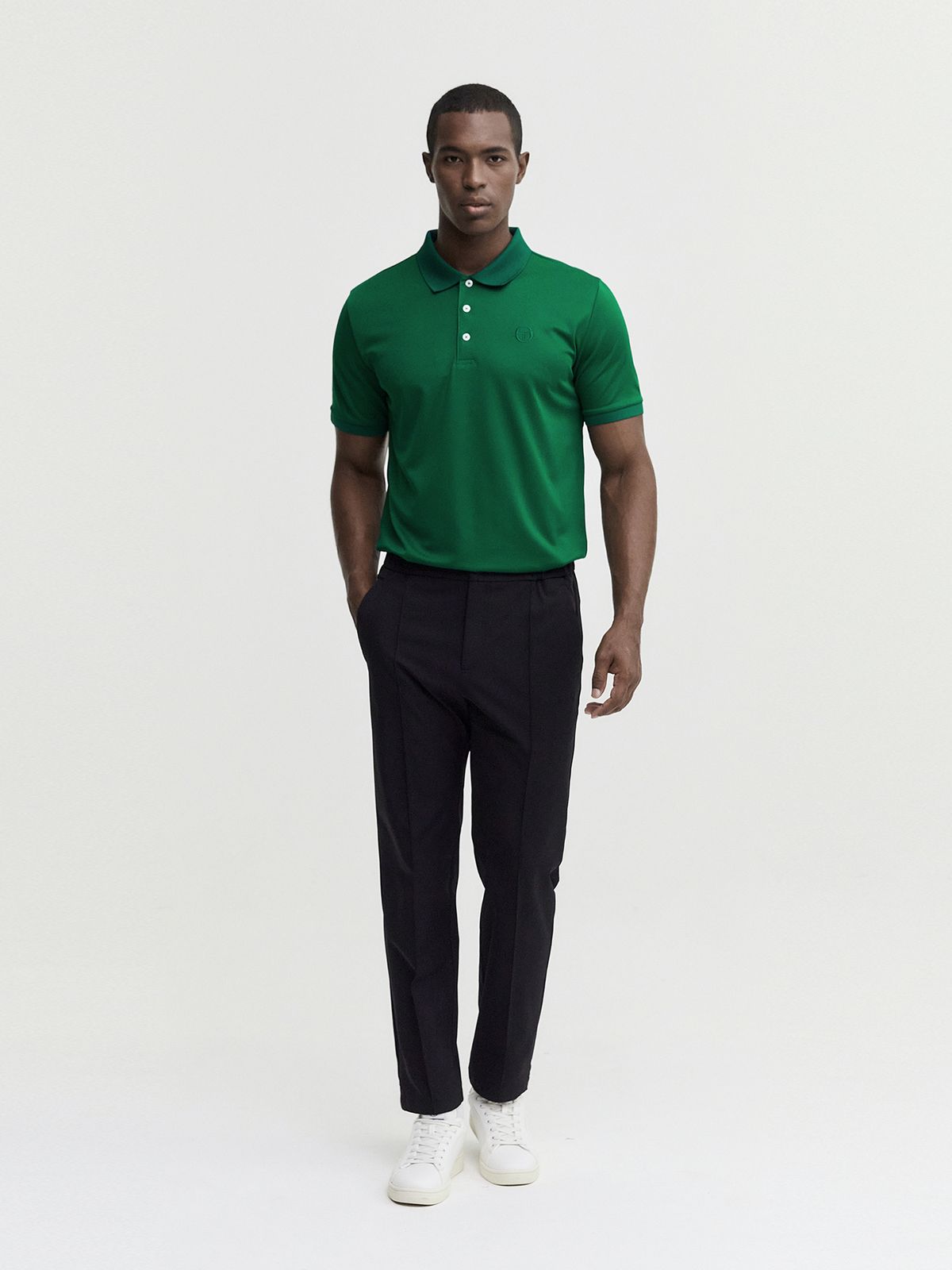 세르지오 타키니(SERGIO TACCHINI) M 데일리 우븐 조거 팬츠 (Black)
