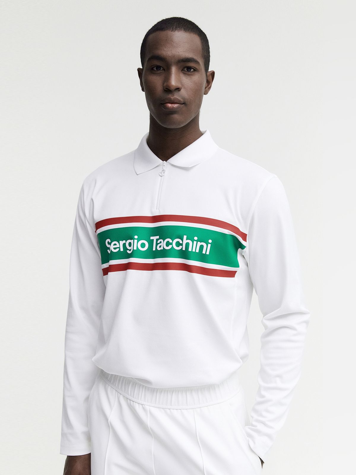 세르지오 타키니(SERGIO TACCHINI) M 플래그 폴로 셔츠 (White)