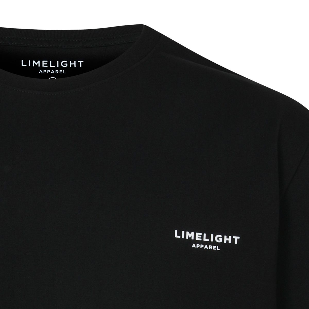 라임라잇 어패럴(LIMELIGHT APPAREL) 어패럴 백 로고 티셔츠 (블랙/화이트)