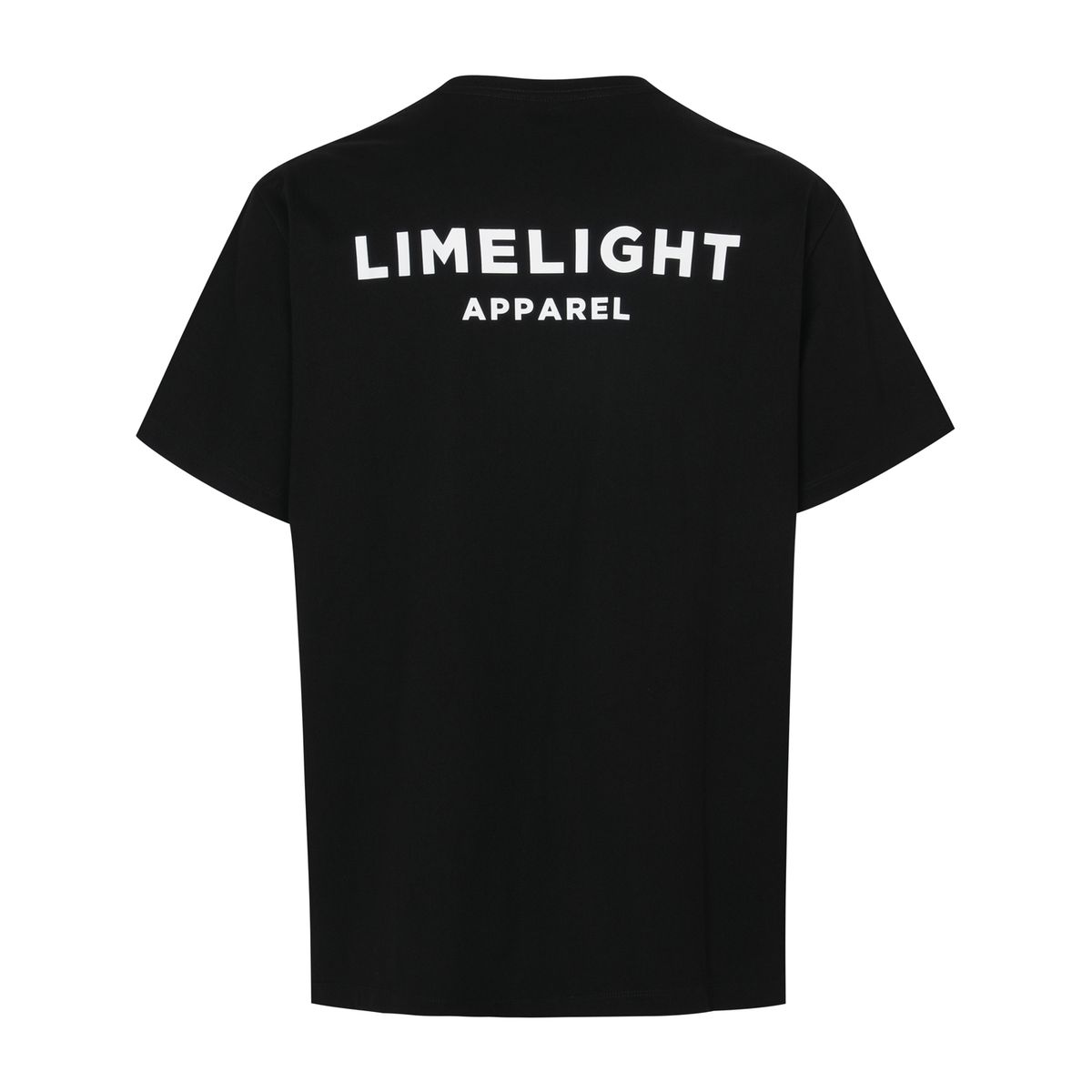 라임라잇 어패럴(LIMELIGHT APPAREL) 어패럴 백 로고 티셔츠 (블랙/화이트)