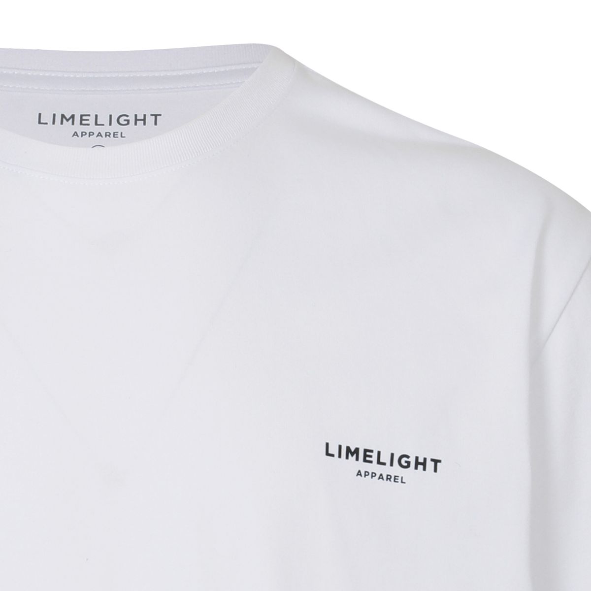 라임라잇 어패럴(LIMELIGHT APPAREL) 어패럴 백 로고 티셔츠 (화이트/블랙)