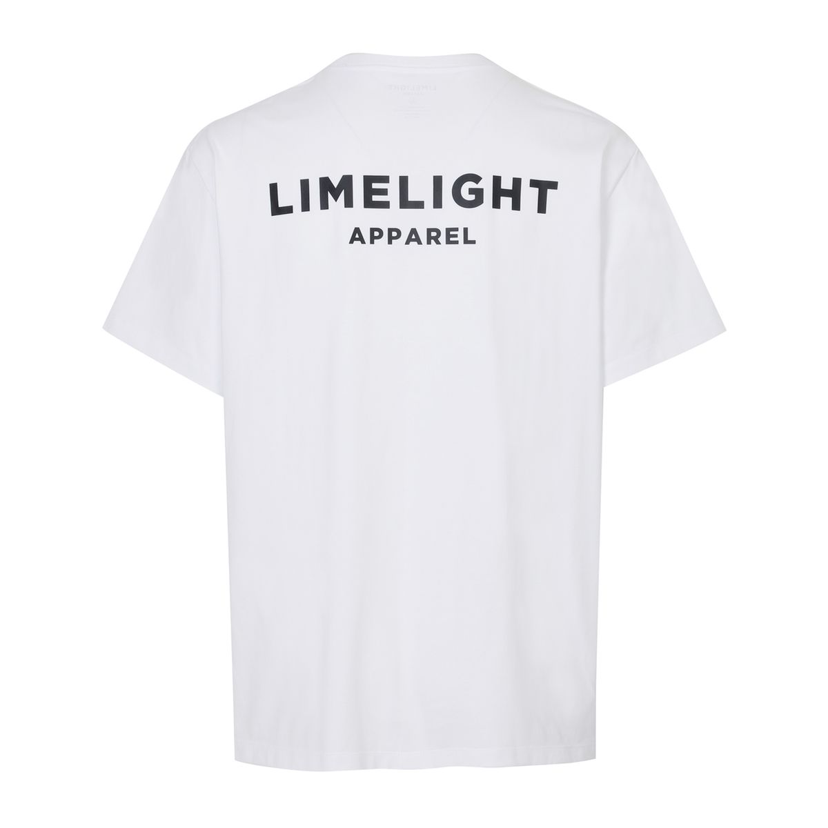 라임라잇 어패럴(LIMELIGHT APPAREL) 어패럴 백 로고 티셔츠 (화이트/블랙)