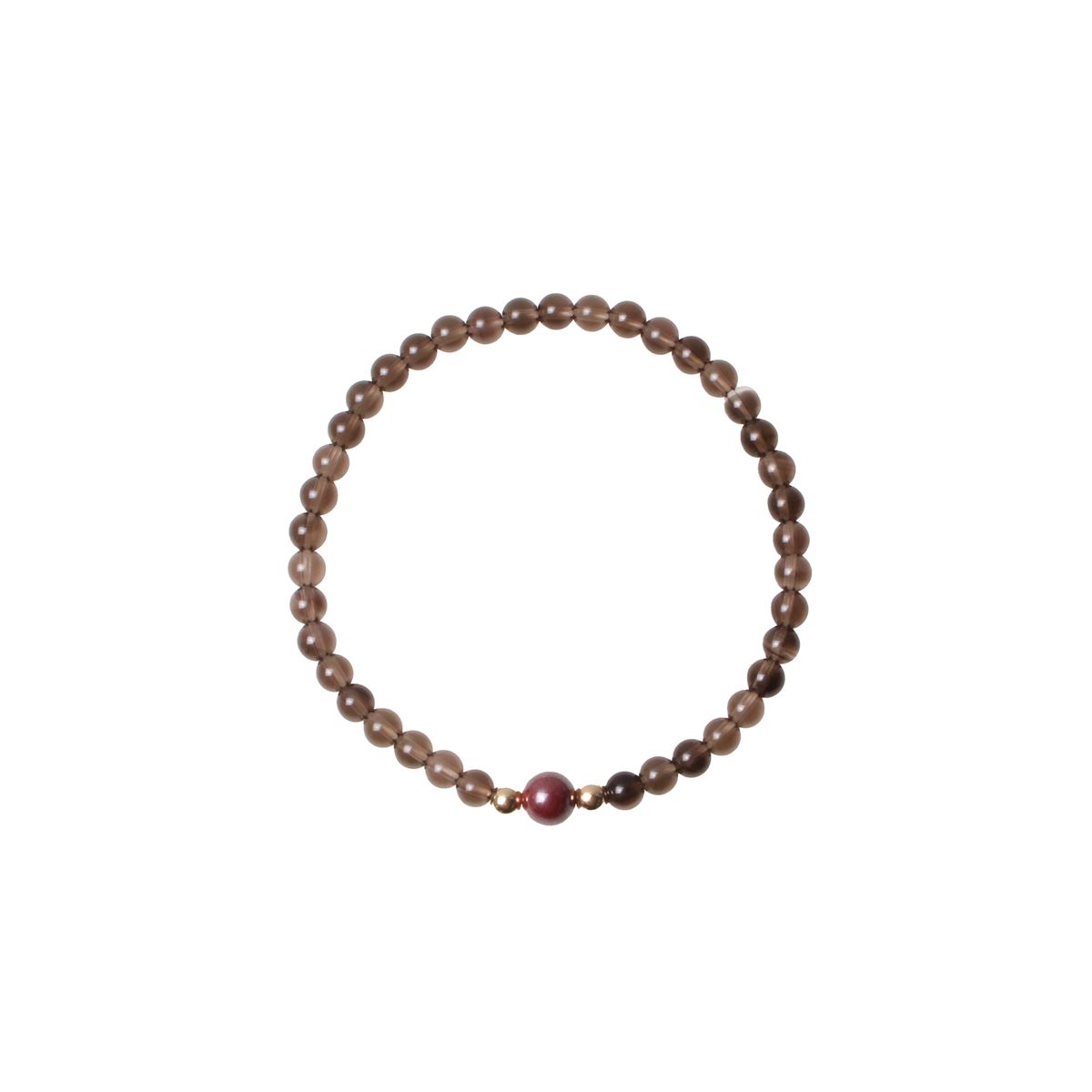 비엔베투(Bien Vetu) 4mm 연수정 + 6mm 경면주사 한 알 GF 팔찌