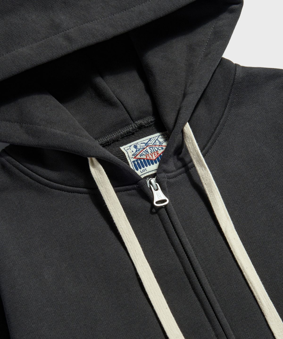 브론슨(BRONSON) 17.5 oz Terry Cloth 2Way Zip-Up Hoodie Kr Ver. Vintage Black