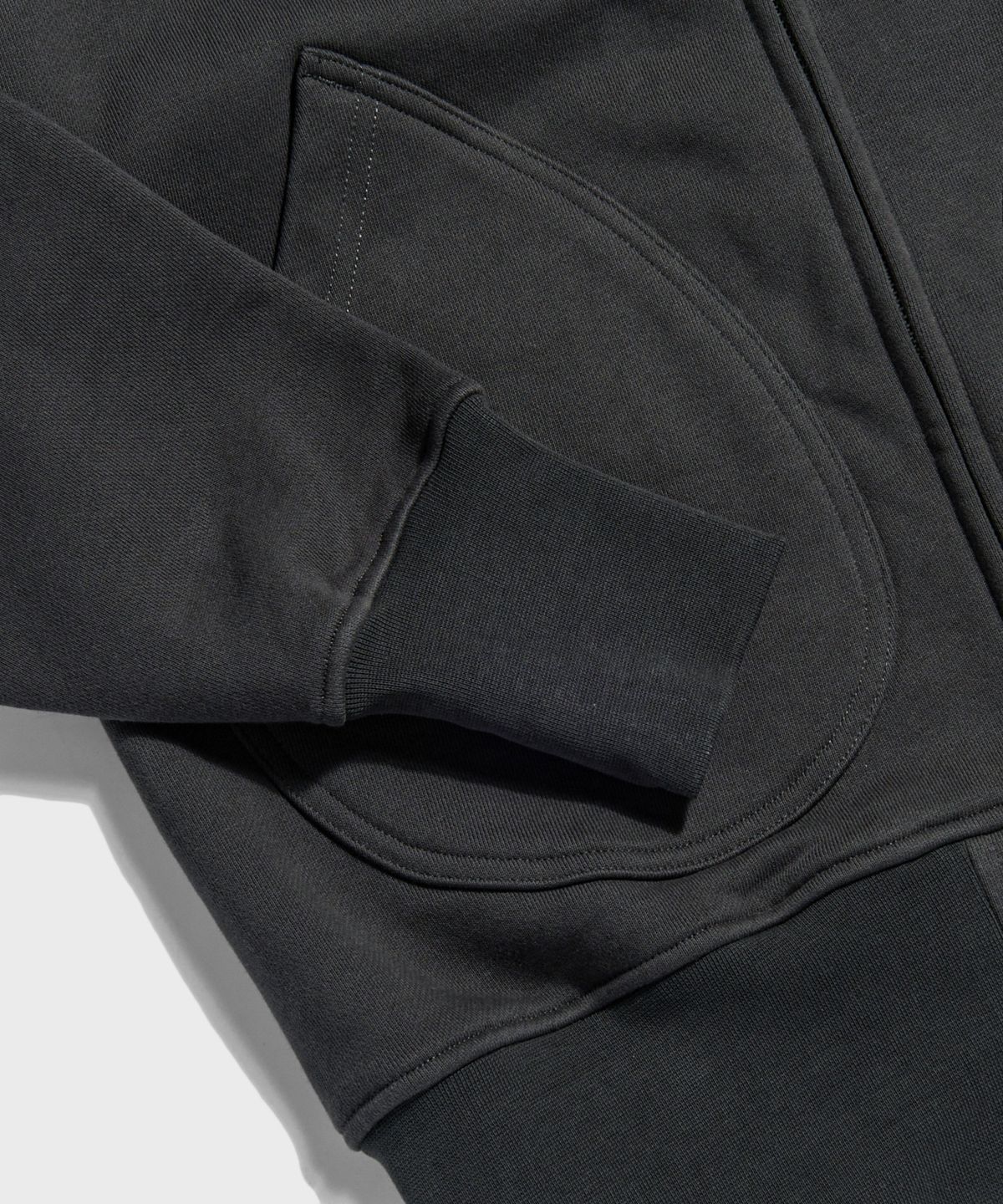 브론슨(BRONSON) 17.5 oz Terry Cloth 2Way Zip-Up Hoodie Kr Ver. Vintage Black