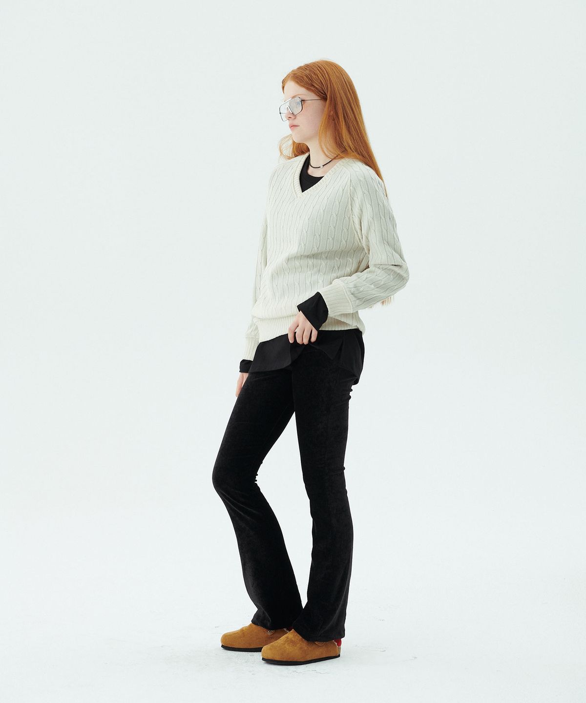 준준스페이스(JUNEJUNE SPACE) Velour Banding Pants_Black (벨루어 밴딩 팬츠_블랙)