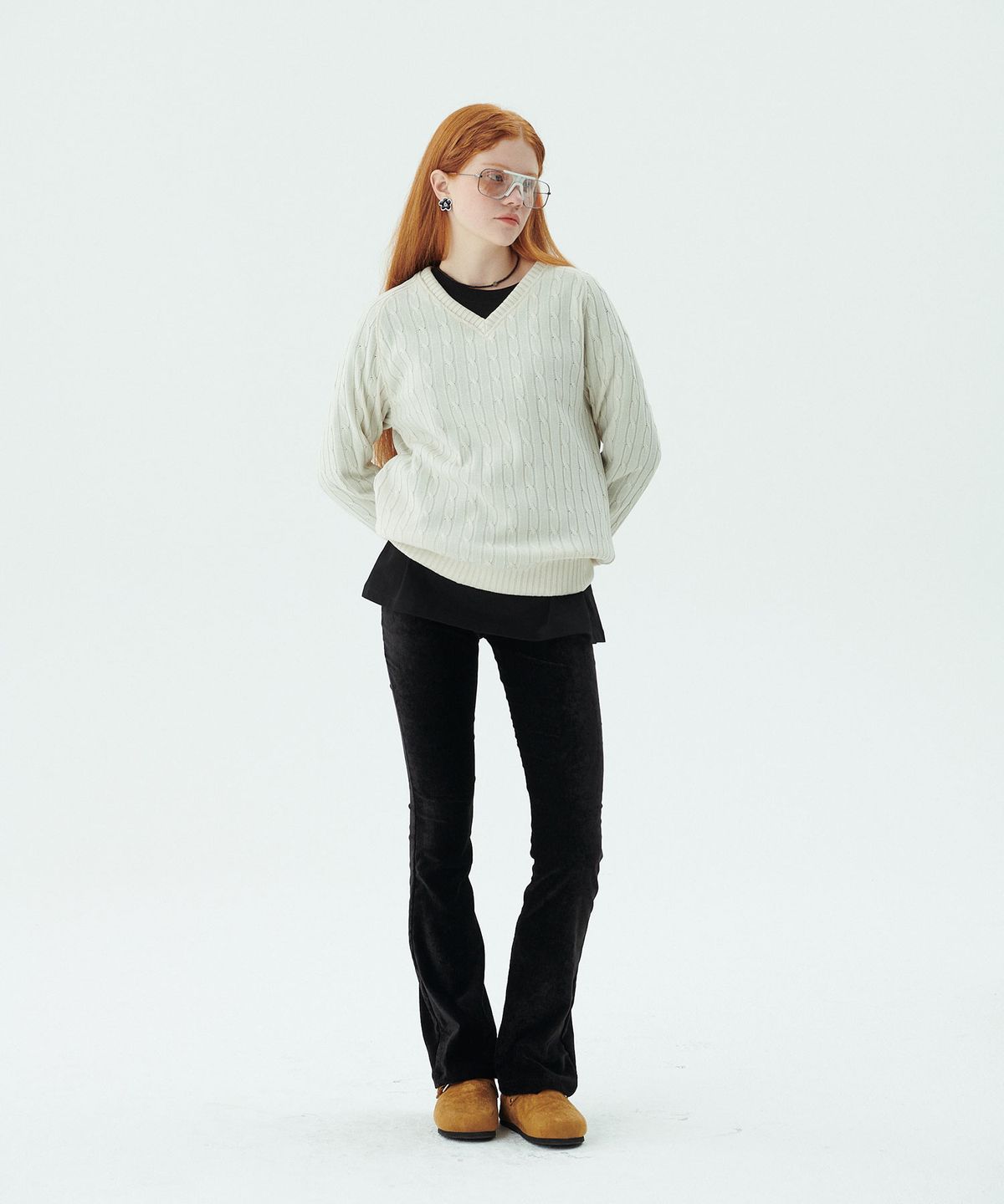 준준스페이스(JUNEJUNE SPACE) Velour Banding Pants_Black (벨루어 밴딩 팬츠_블랙)