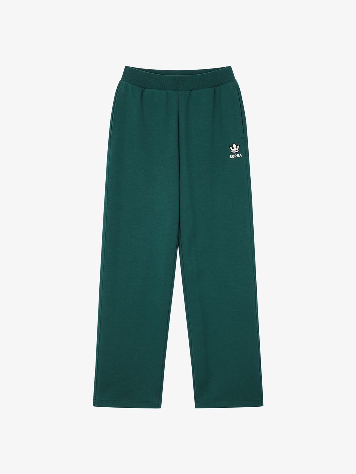 수프라(SUPRA) 여성 바시티 크라운 로고 져지 와이드팬츠(GREEN)