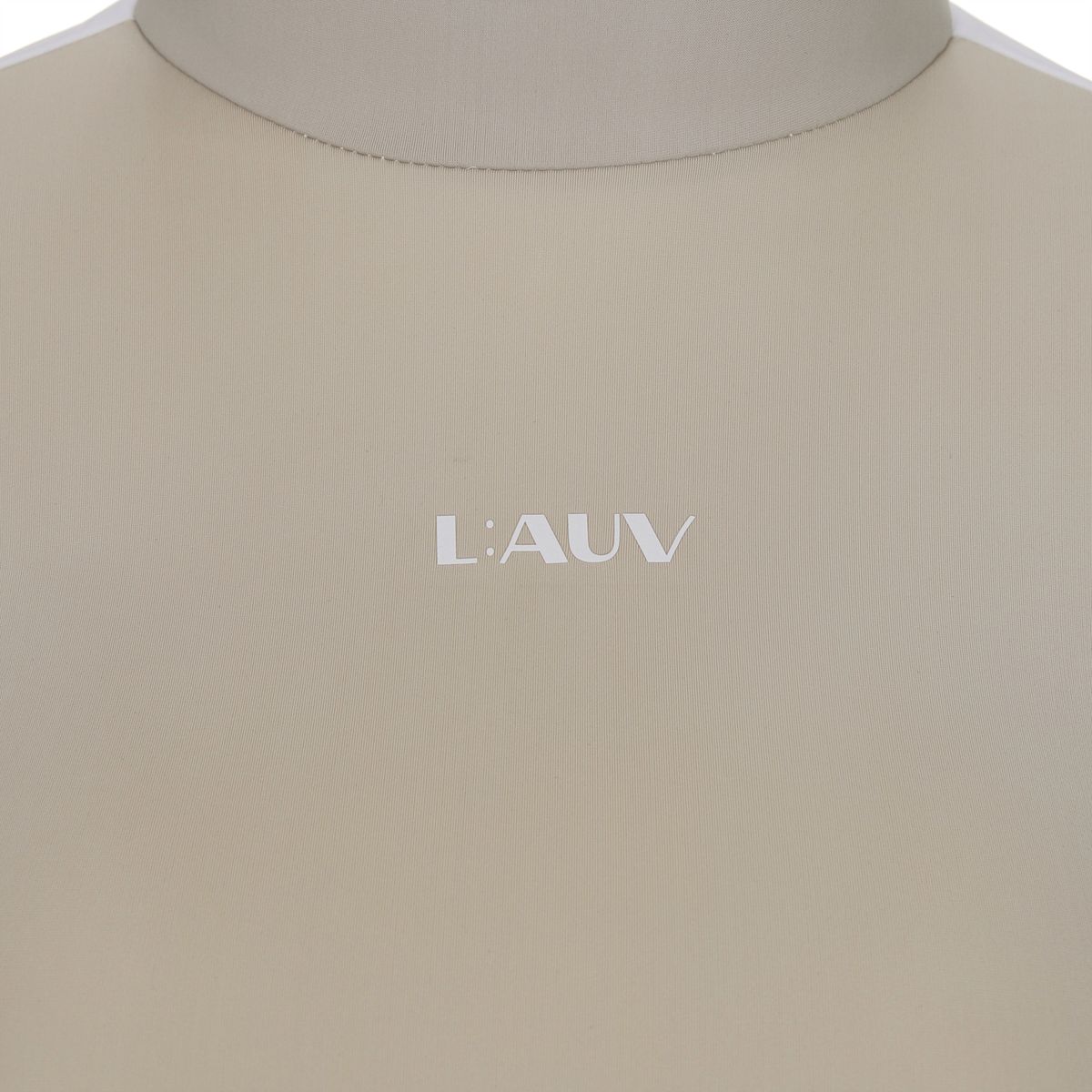 라우브(LAUV) 컬러 블럭 T-Shirt_BEIGE