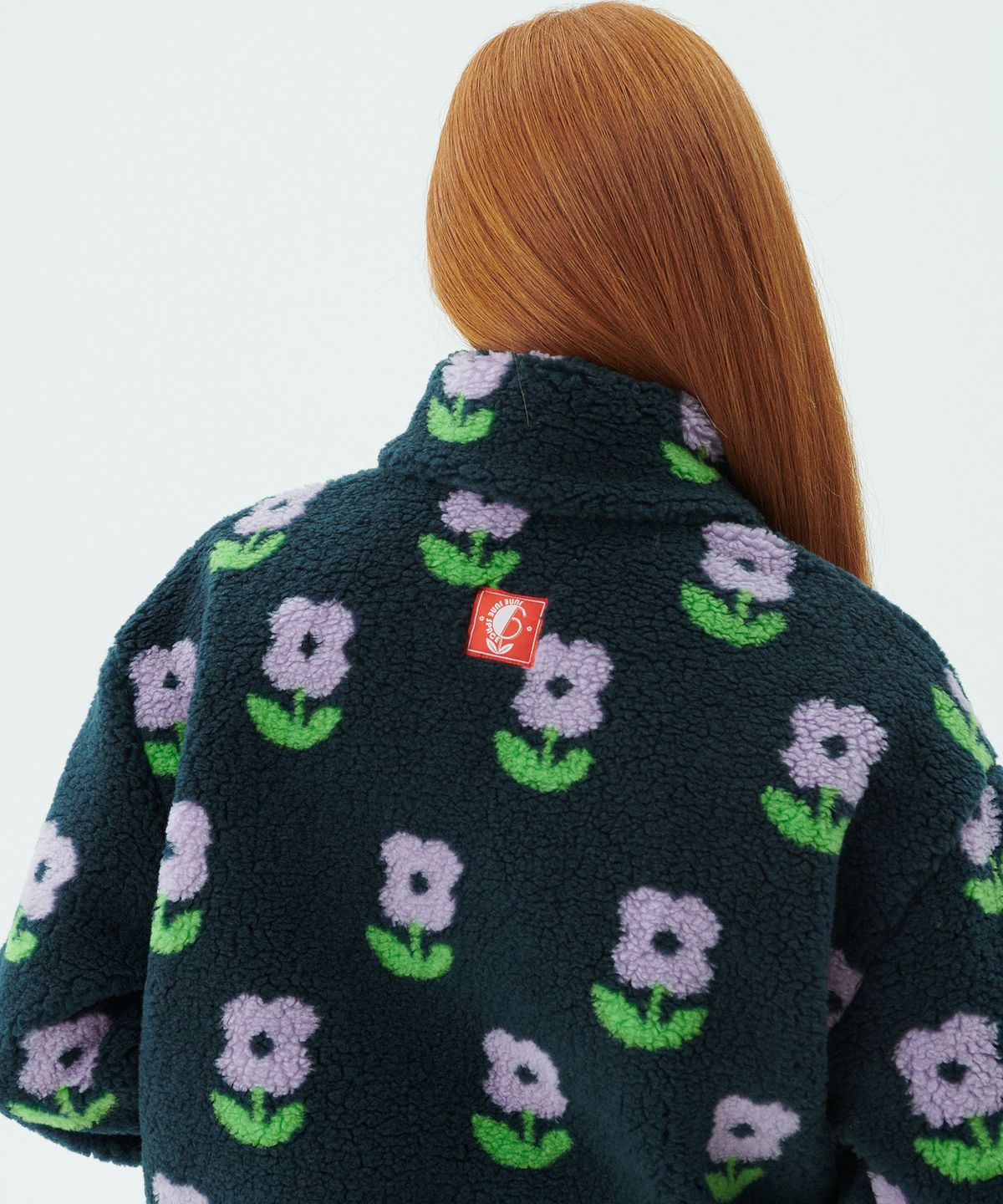 준준스페이스(JUNEJUNE SPACE) Shearing Half Zip-up_Green (시어링 하프 집업_그린)