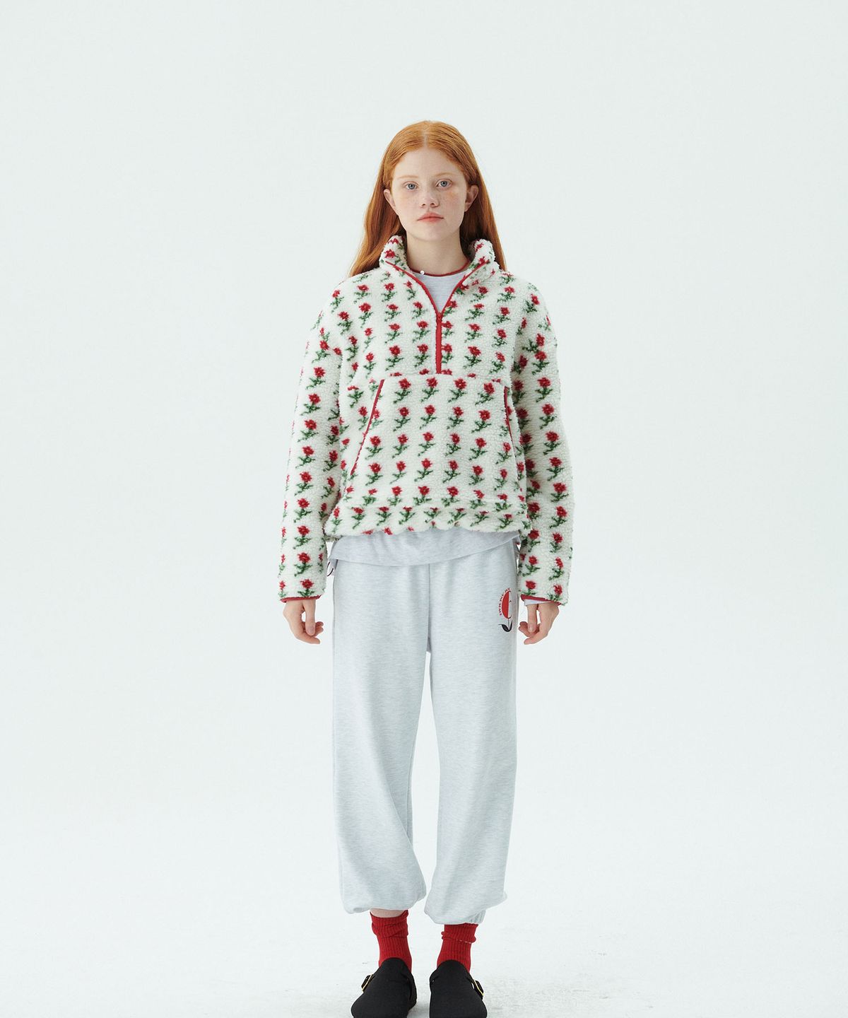 준준스페이스(JUNEJUNE SPACE) Shearing Half Zip-up_Ivory (시어링 하프 집업_아이보리)