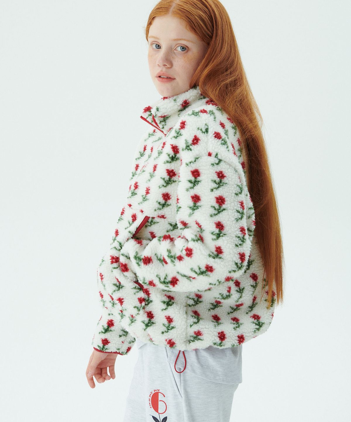 준준스페이스(JUNEJUNE SPACE) Shearing Half Zip-up_Ivory (시어링 하프 집업_아이보리)