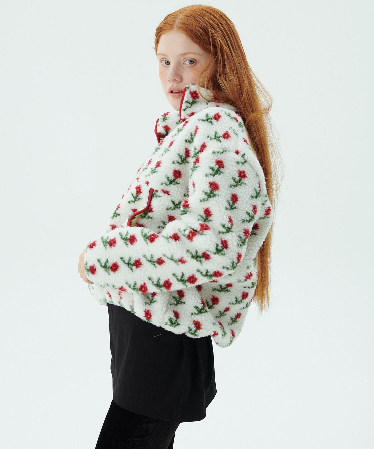 준준스페이스(JUNEJUNE SPACE) Shearing Half Zip-up_Ivory (시어링 하프 집업_아이보리)
