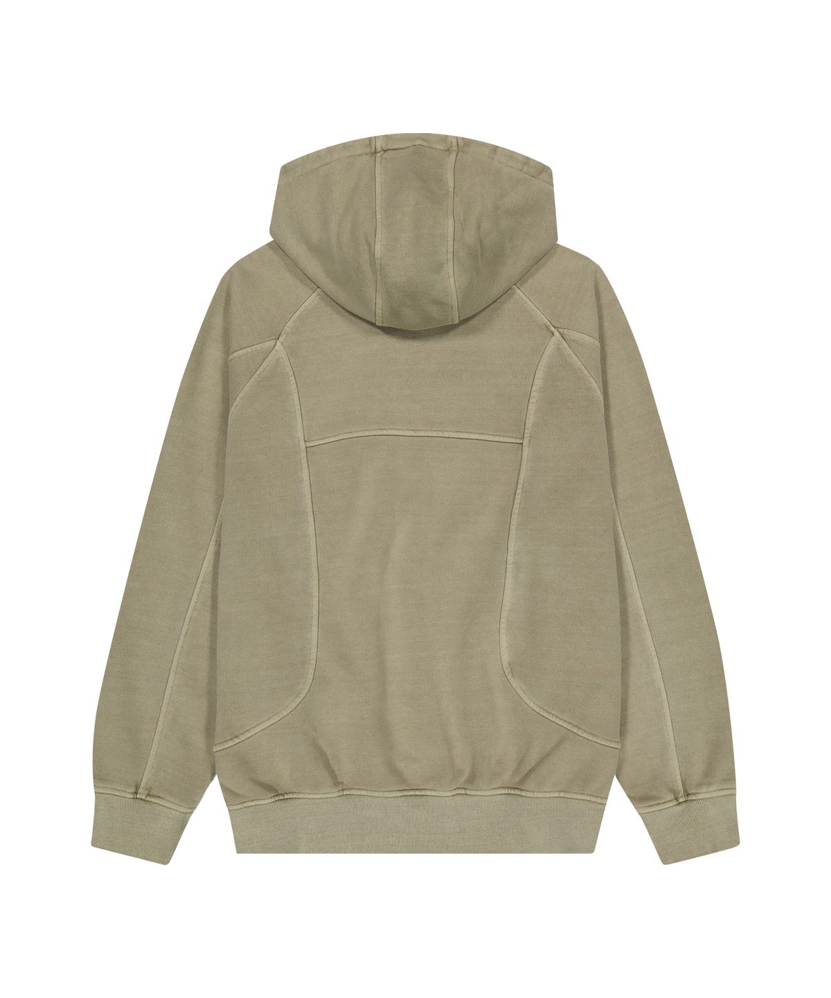 도미넌트(DOMINANT) [Heavy Cotton] Pigment Washing Puzzle Embroidered Hoodie_Olive