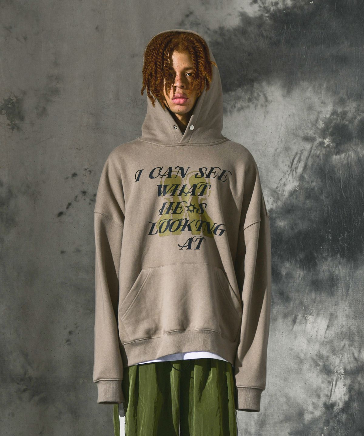 도미넌트(DOMINANT) [Heavy Cotton]I See hoodie_Beige Brown