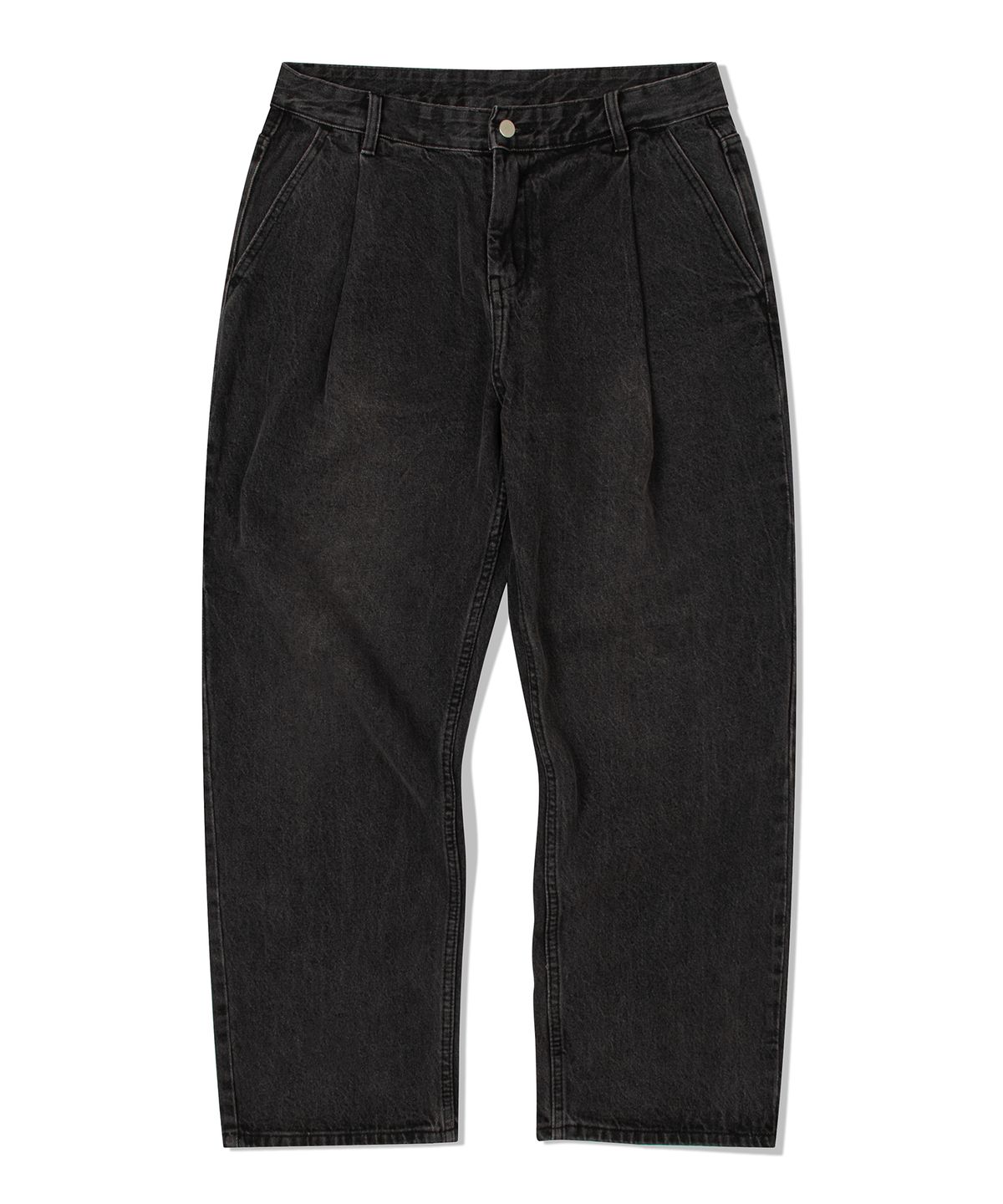 디 그랜드 마틴(DE GRAND MATIN) WIDE ONE TUCK DENIM PANTS_BLACK