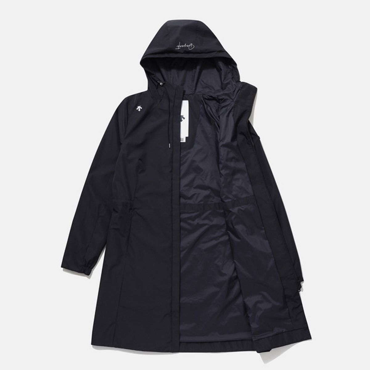 데상트(DESCENTE) 여성 안감형 롱 우븐자켓 블랙(SO322TJK81)