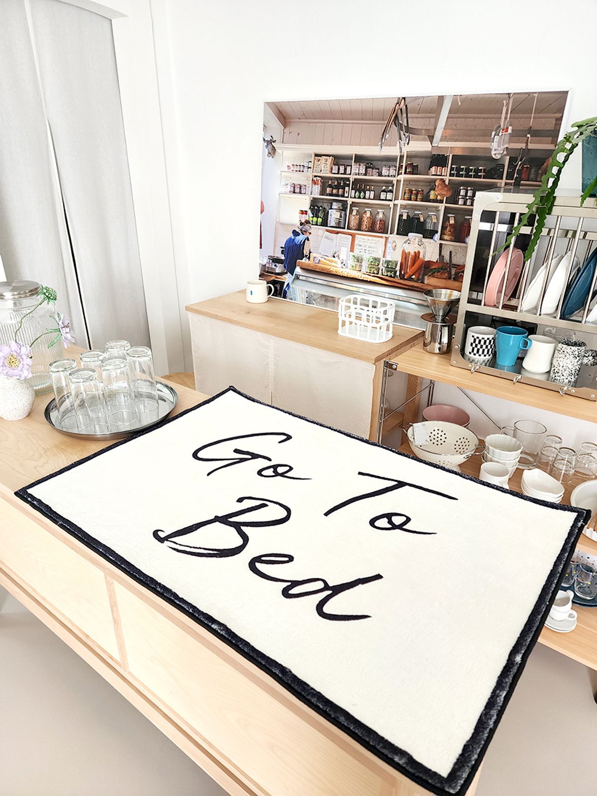 블랑쉬하우스(BLANCHE HOUSE) go to bed 소프트 로맨틱  미니 러그 60x90