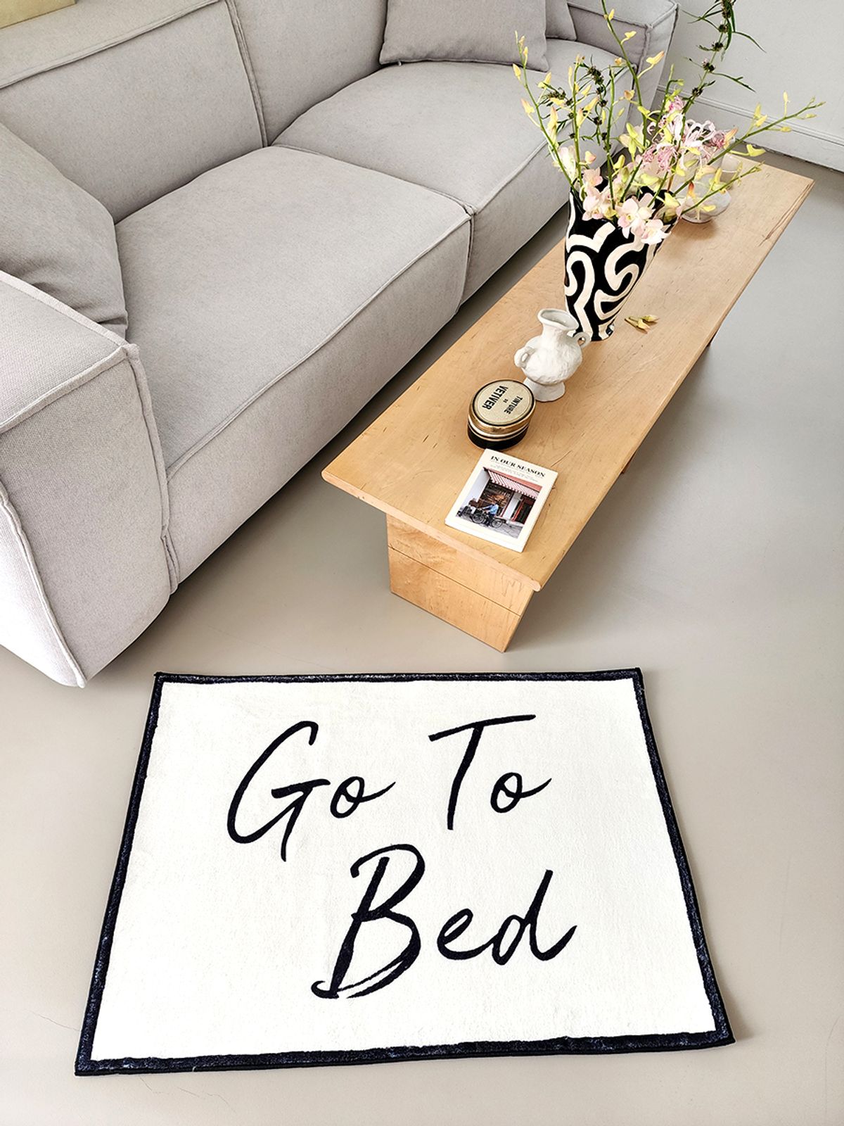 블랑쉬하우스(BLANCHE HOUSE) go to bed 소프트 로맨틱  미니 러그 60x90