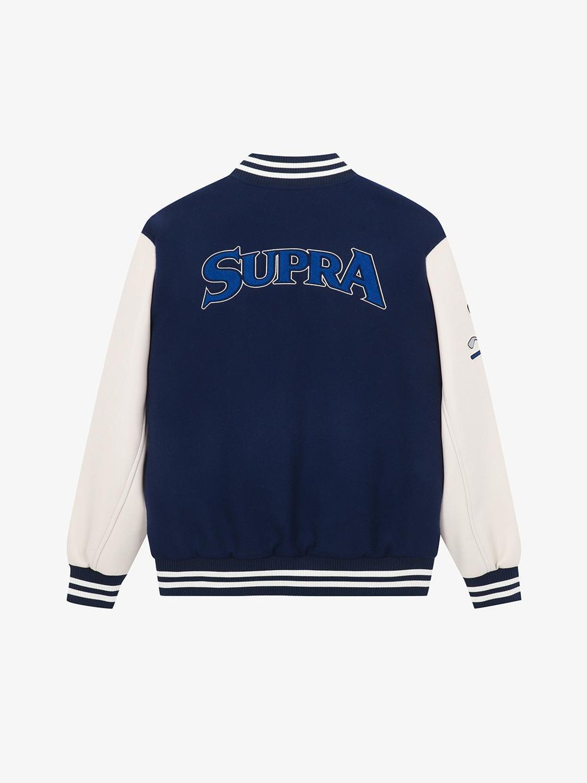 수프라(SUPRA) BAYC 울 오버핏 바시티 자켓(NAVY)