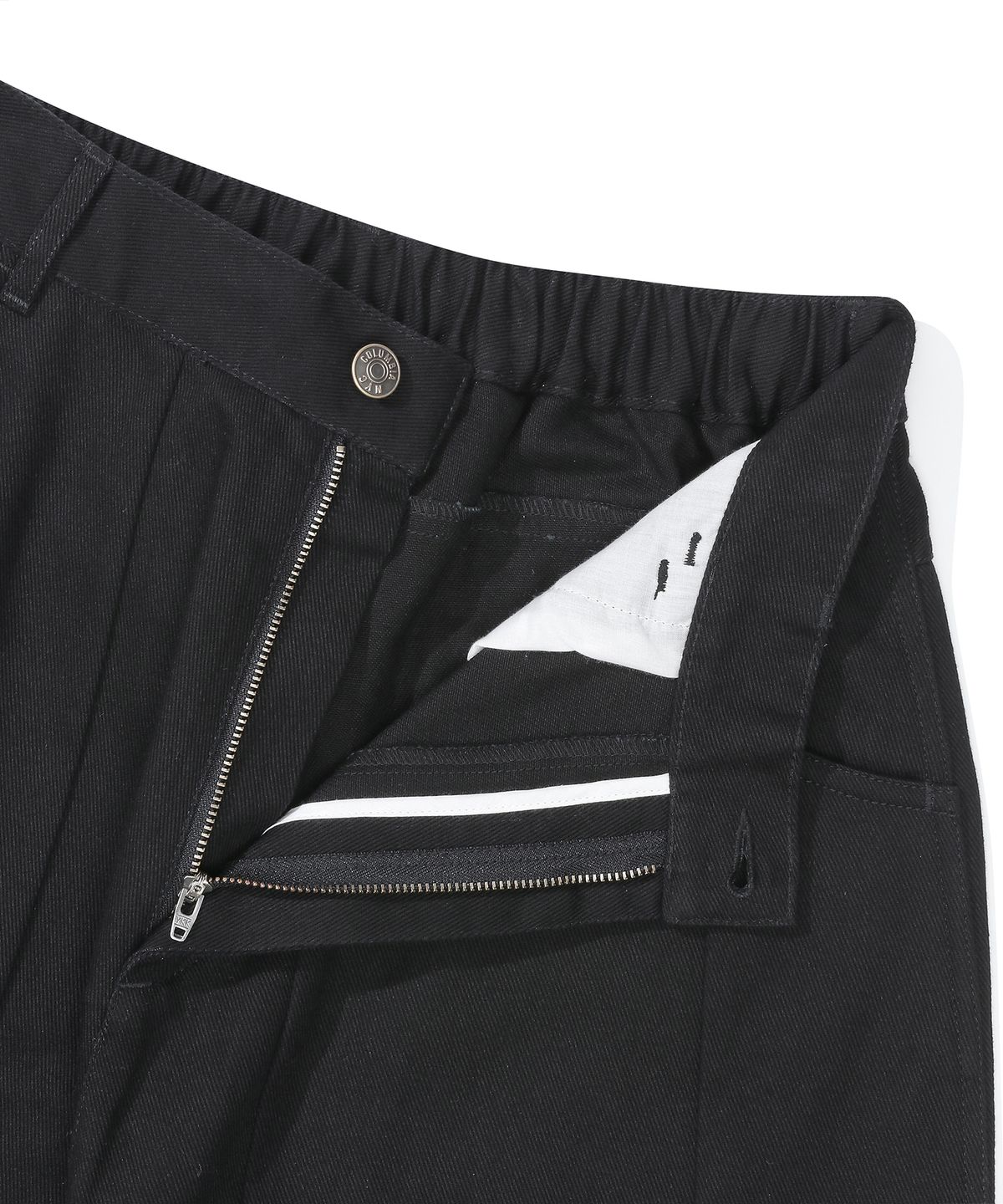 컬럼비아 유니버시티(COLUMBIA UNIVERSITY) M-LABEL WIDE-FIT CUTLINE PANTS 블랙