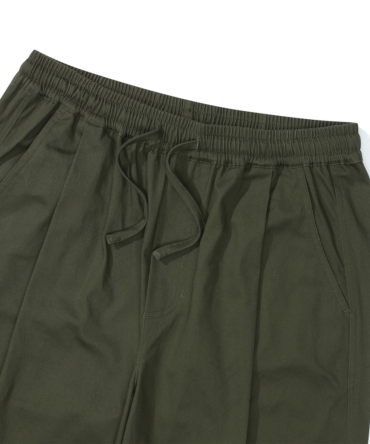 컬럼비아 유니버시티(COLUMBIA UNIVERSITY) M-LABEL LOOSE-FIT PINTUCK PANTS 다크카키