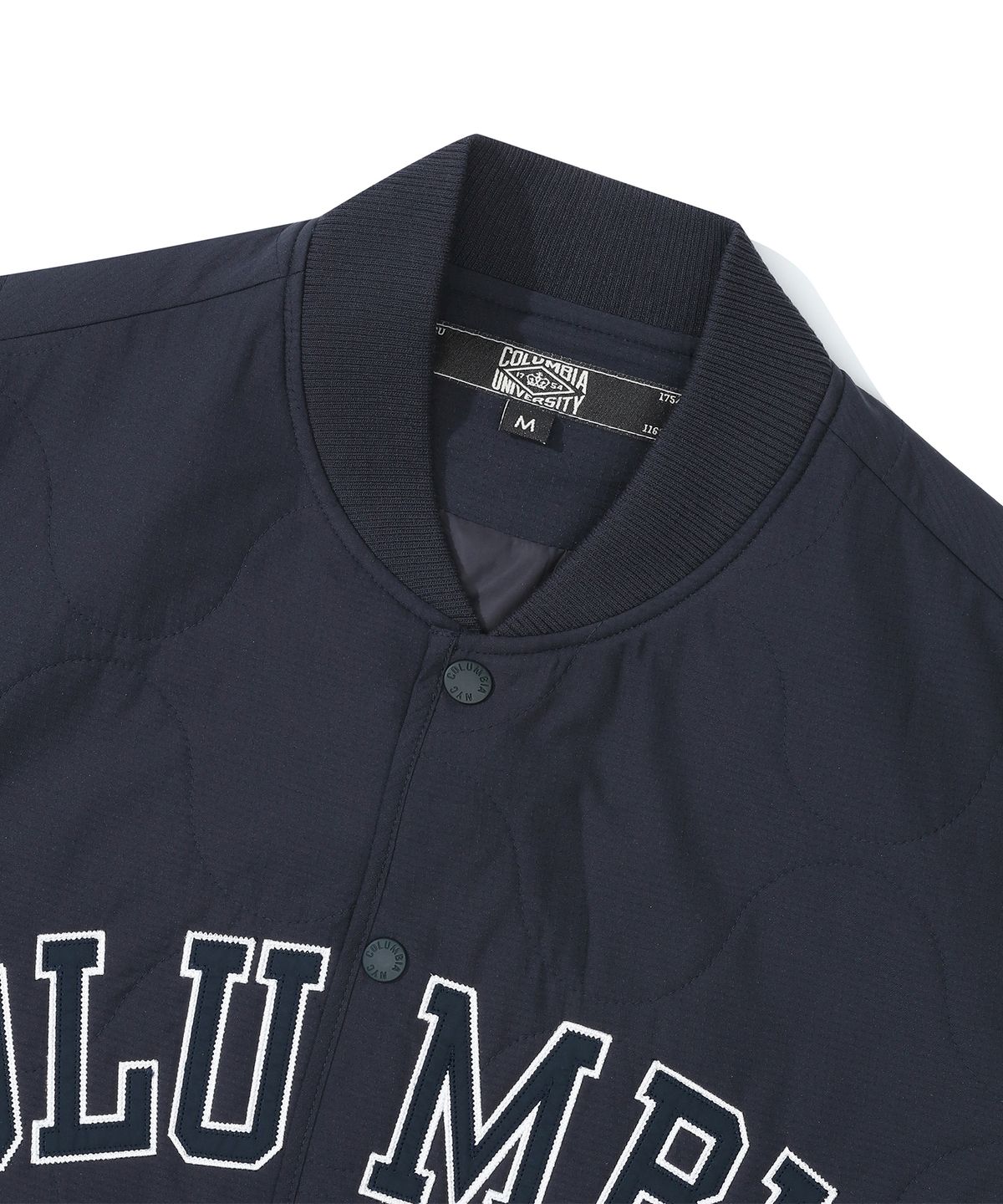 컬럼비아 유니버시티(COLUMBIA UNIVERSITY) COLUMBIA ARCH LOGO QUILTING LIGHT JACKET 크라운네이비