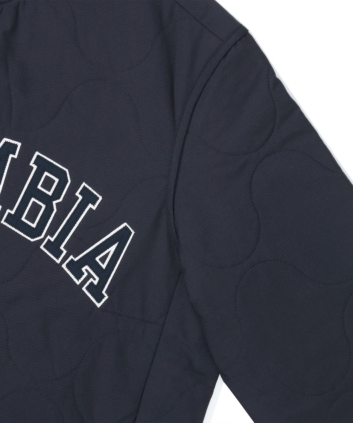 컬럼비아 유니버시티(COLUMBIA UNIVERSITY) COLUMBIA ARCH LOGO QUILTING LIGHT JACKET 크라운네이비