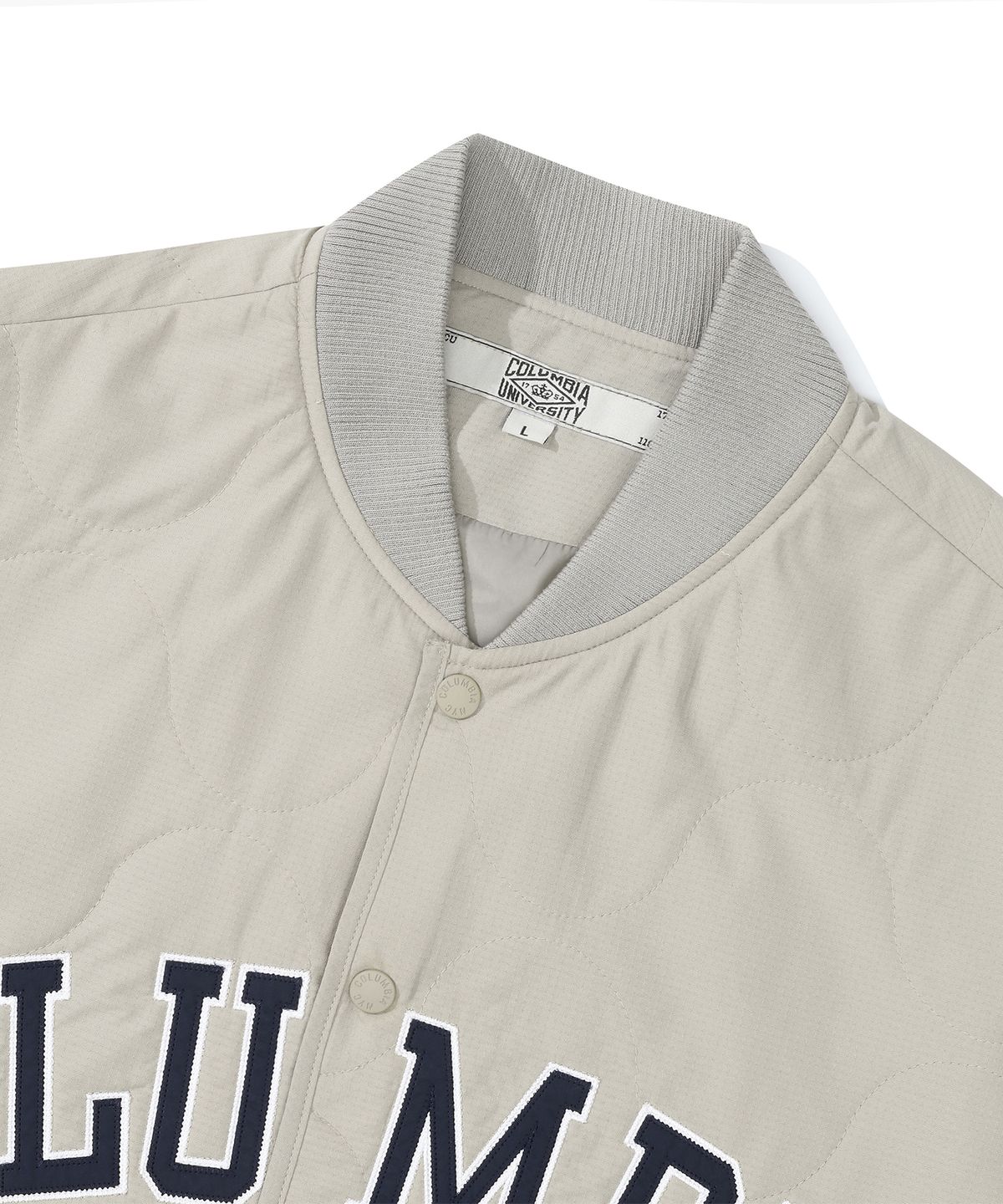 컬럼비아 유니버시티(COLUMBIA UNIVERSITY) COLUMBIA ARCH LOGO QUILTING LIGHT JACKET 헤리티지베이지