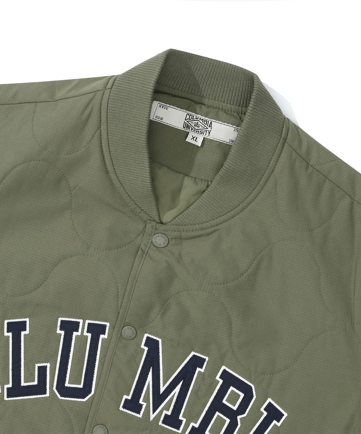컬럼비아 유니버시티(COLUMBIA UNIVERSITY) COLUMBIA ARCH LOGO QUILTING LIGHT JACKET 카키