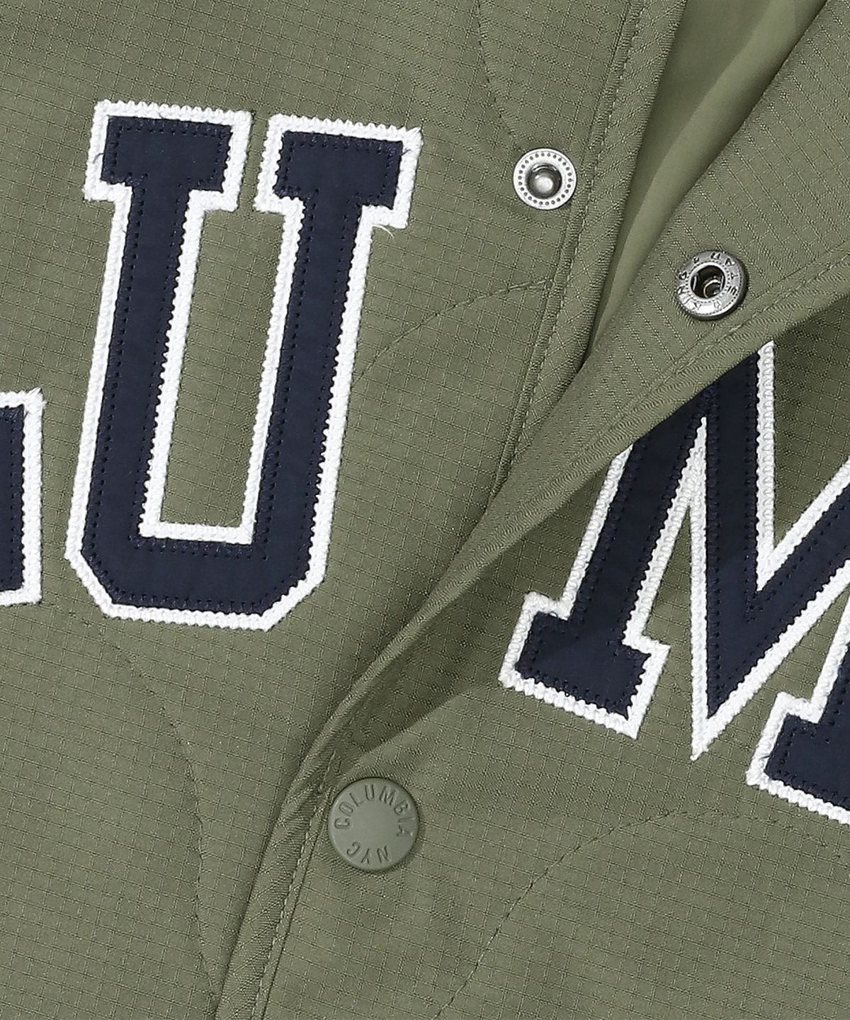컬럼비아 유니버시티(COLUMBIA UNIVERSITY) COLUMBIA ARCH LOGO QUILTING LIGHT JACKET 카키