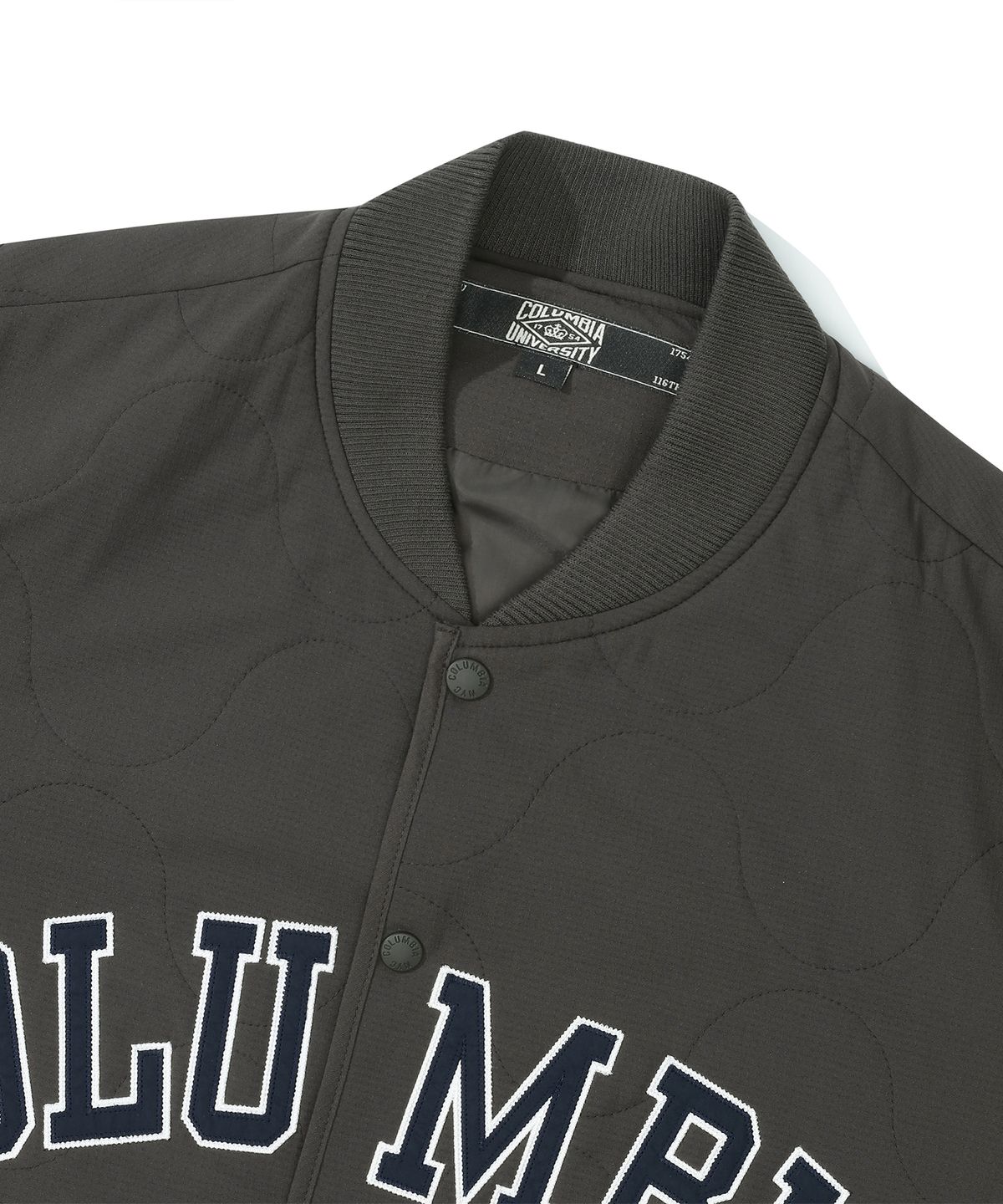 컬럼비아 유니버시티(COLUMBIA UNIVERSITY) COLUMBIA ARCH LOGO QUILTING LIGHT JACKET 슬레이트블랙