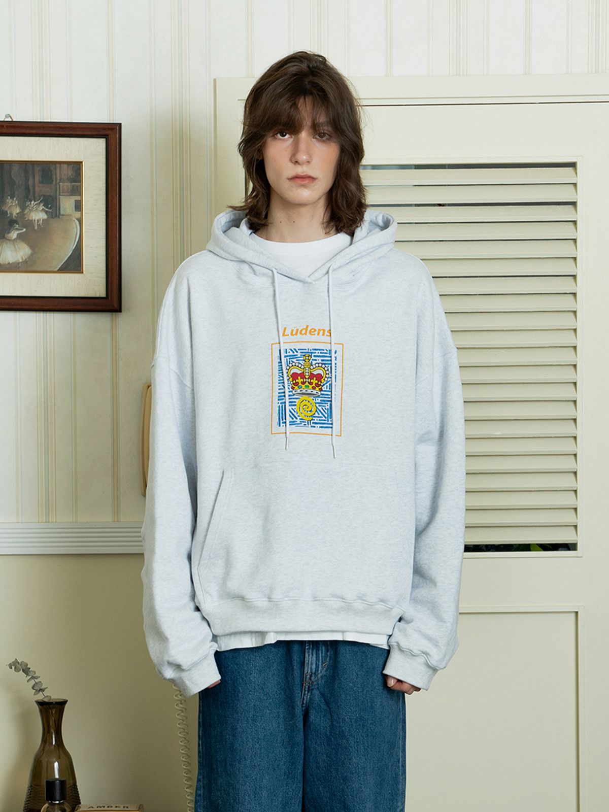 탭루덴스(TABBLUDENS) Crown Logo Hoodie_Grey