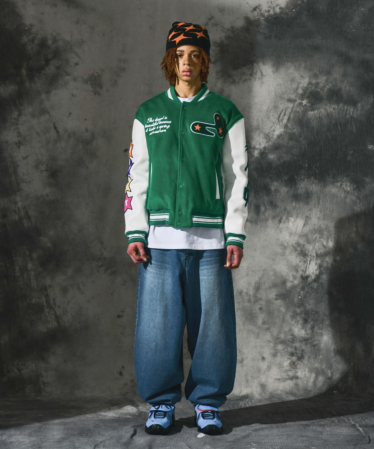도미넌트(DOMINANT) Cactus Varsity Jacket_Green