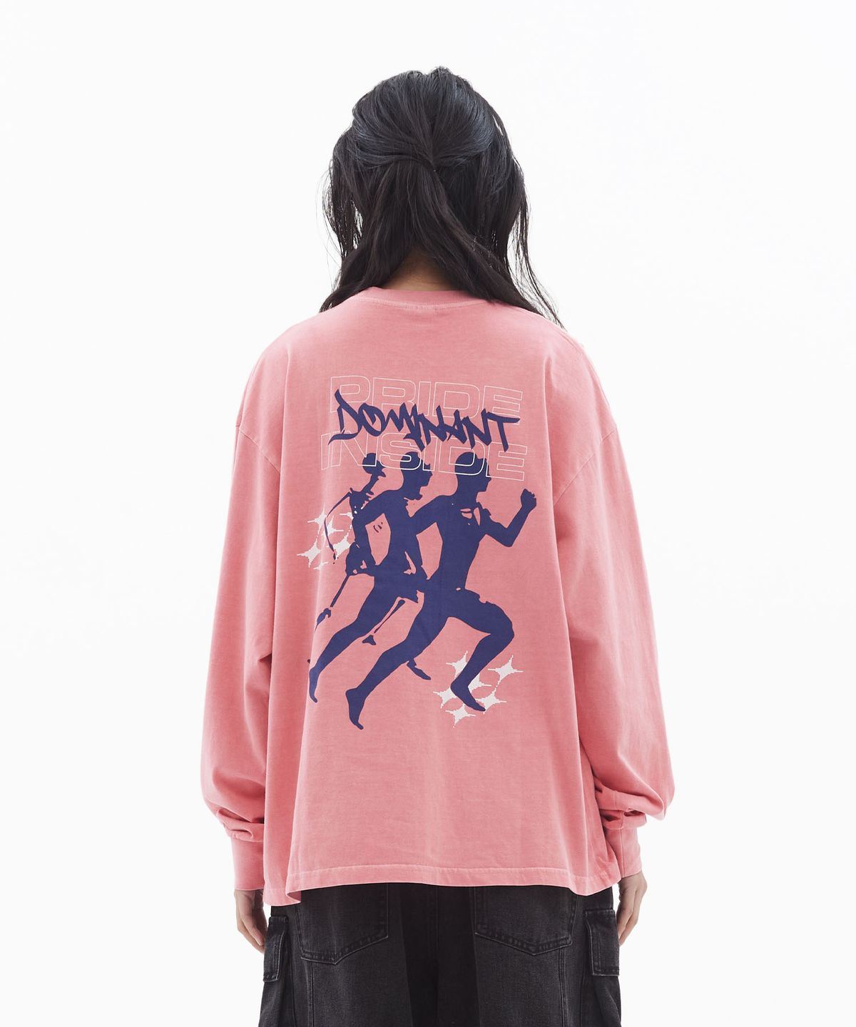 도미넌트(DOMINANT) [16s Cotton]RP Pigment Washing Long Sleeve_Blossom Pink