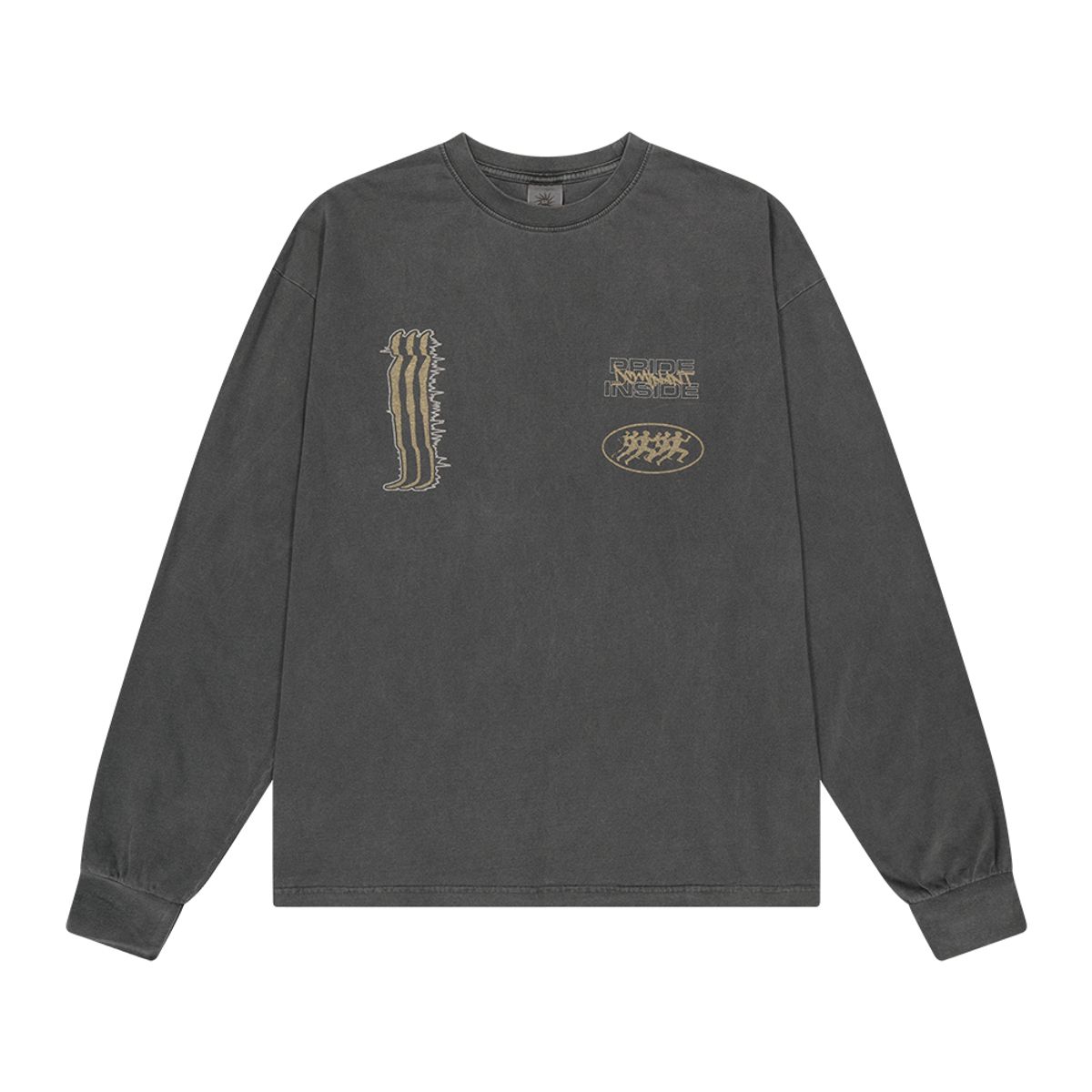 도미넌트(DOMINANT) [16s Cotton]RP Pigment Washing Long Sleeve_Charcoal