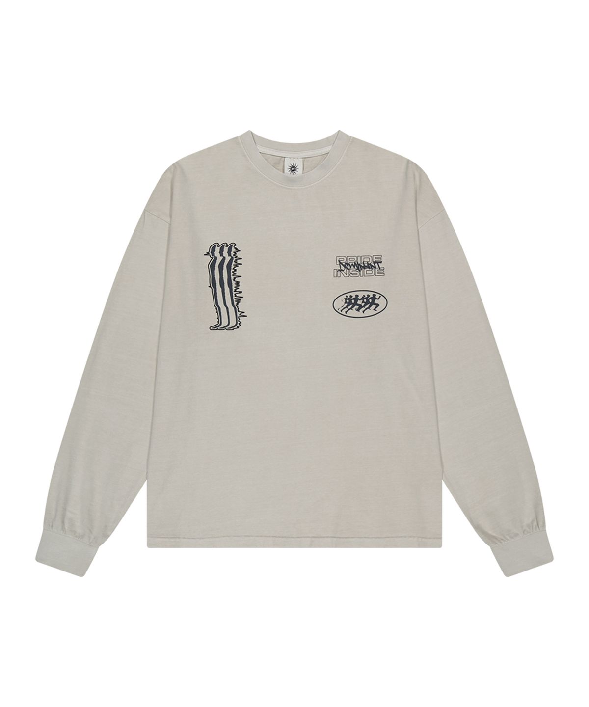도미넌트(DOMINANT) [16s Cotton]RP Pigment Washing Long Sleeve_Milk