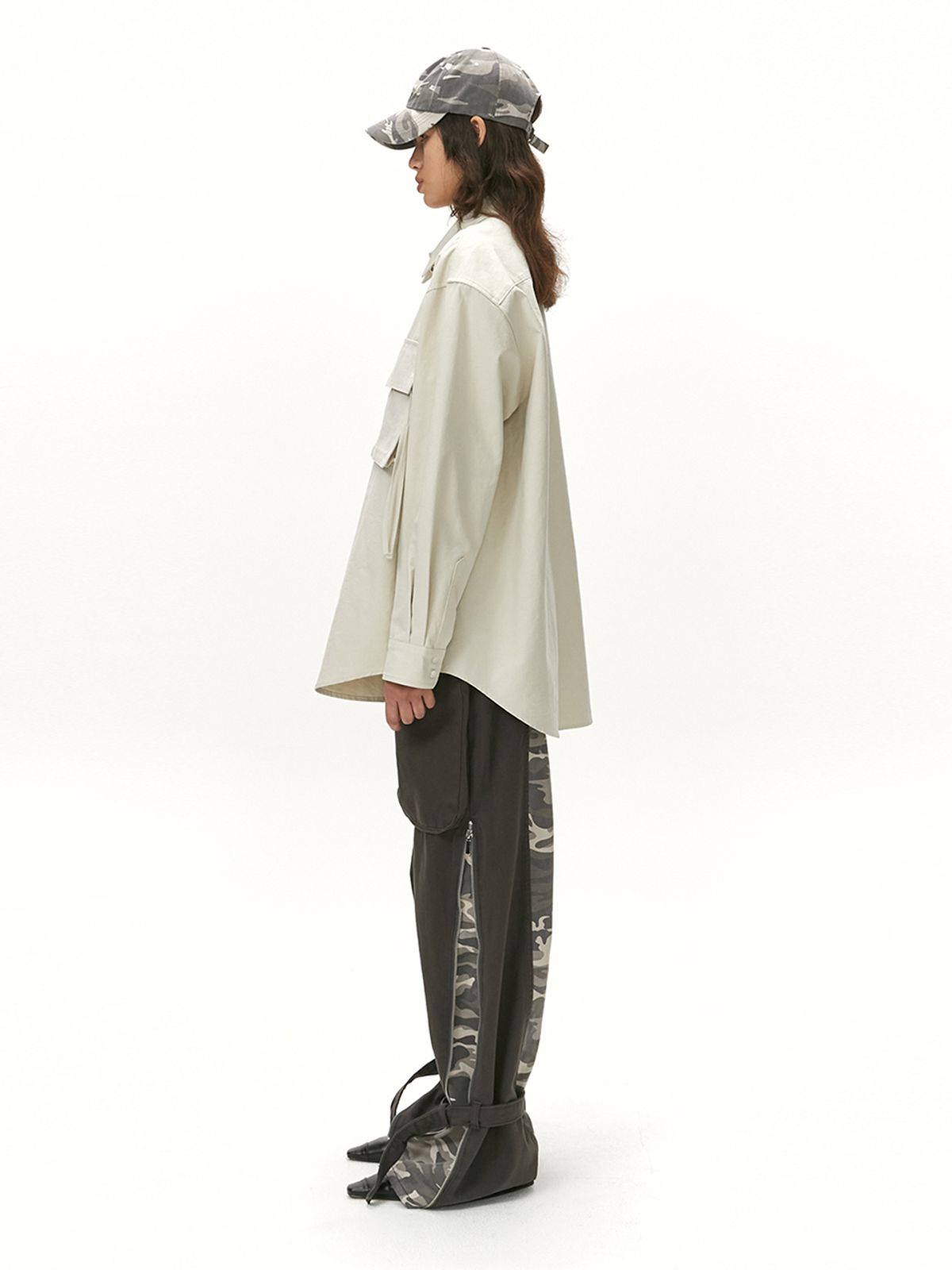 모어댄파라다이스(MORE THAN PARADISE) CAMO POCKET PANTS - CHARCOAL