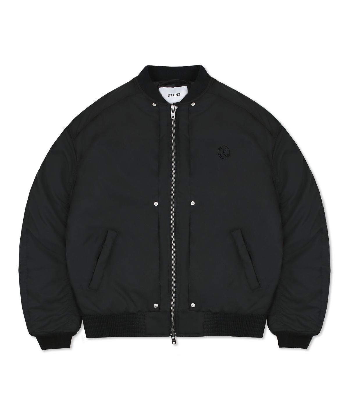 엑스톤즈(XTONZ) XJ106 퀸톤 플리츠 셔링 MA-1 자켓 (BLACK)