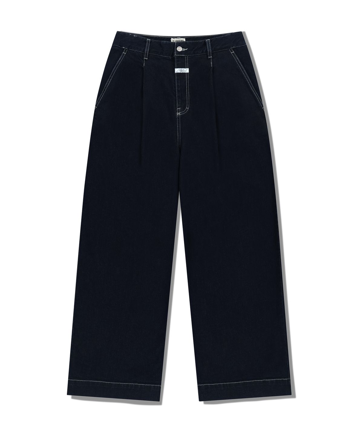 마리떼 프랑소와 저버(MARITHÉ + FRANҪOIS GIRBAUD) M LOW-WAIST TUCK WIDE DENIM PANTS dark blue