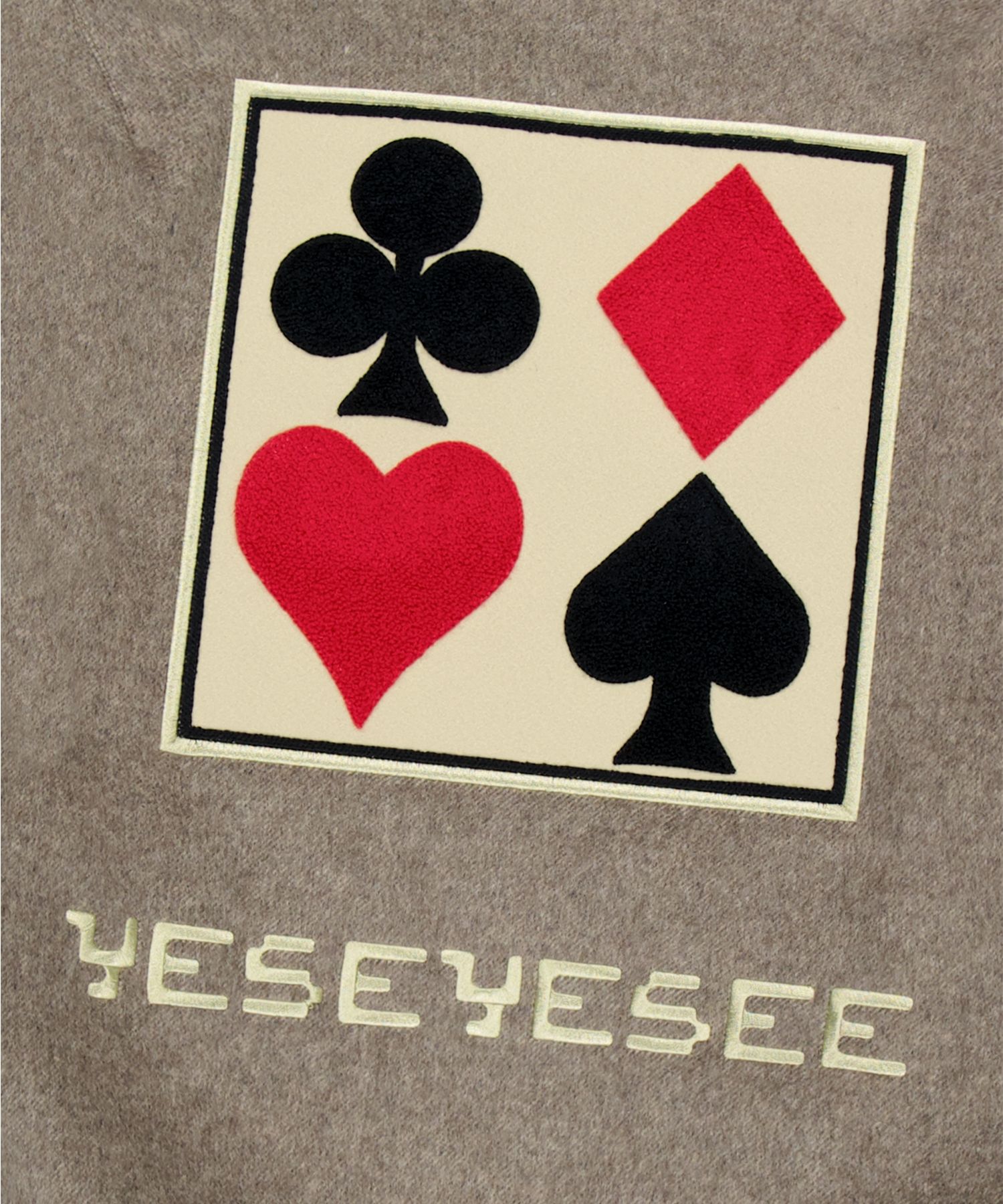 MUSINSA公式 | YESEYESEE Poker Varsity Jacket Beige