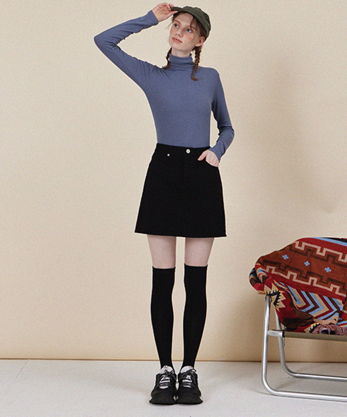 헤인트(HAINT) 얼루어 코튼 미니스커트 3color