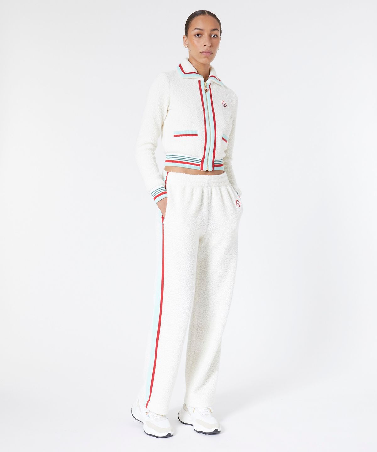 카사블랑카(CASABLANCA) (W) 캐시미어 테리 트랙 팬츠 오프 화이트 CASHMERE TERRY TRACK PANT OFF WHITE