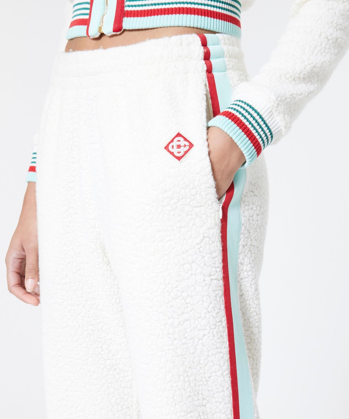 카사블랑카(CASABLANCA) (W) 캐시미어 테리 트랙 팬츠 오프 화이트 CASHMERE TERRY TRACK PANT OFF WHITE