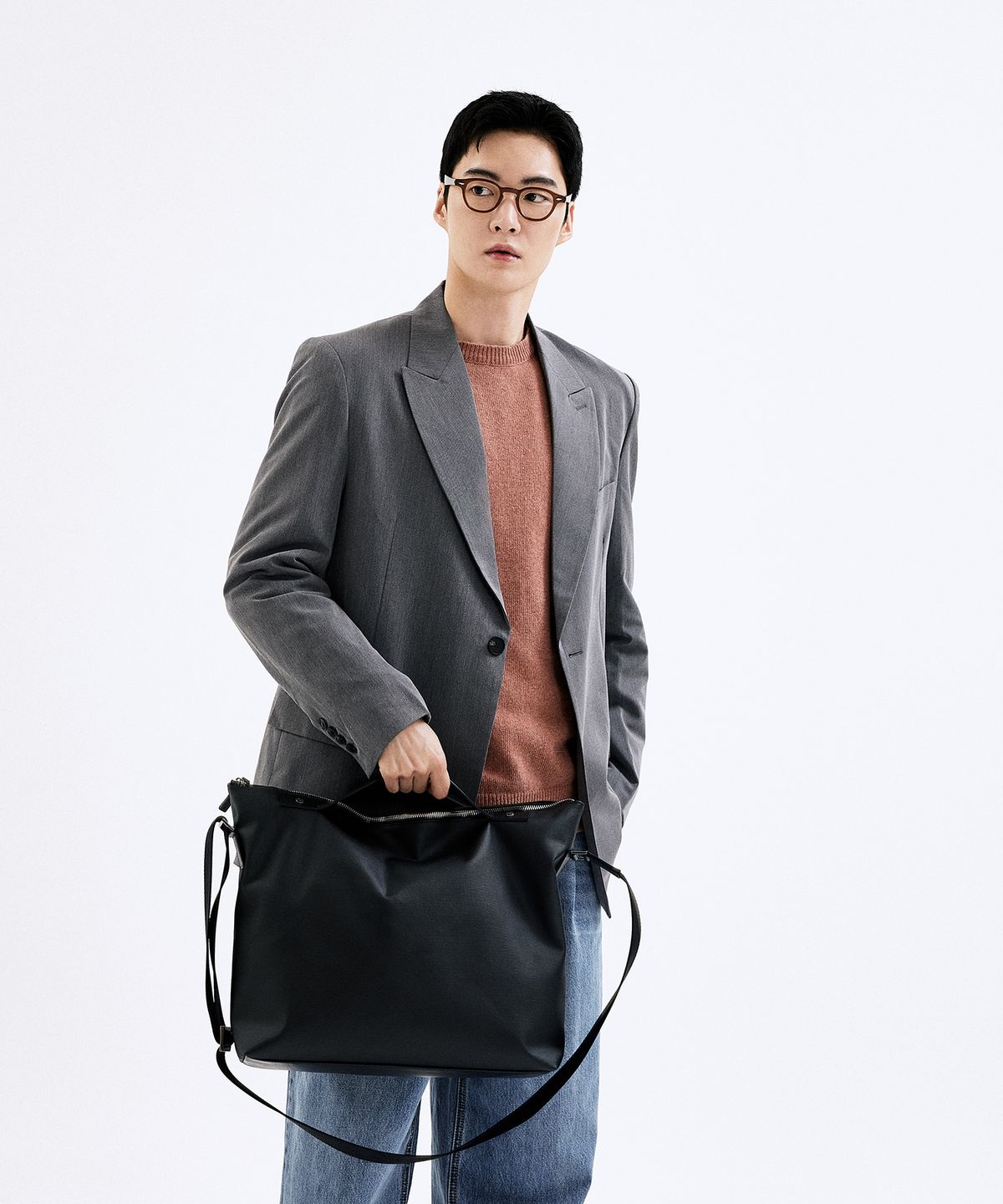 베드포드일레븐스(BEDFORD11TH) 15인치 수납 펑셔널2웨이 라지메신저백 [black]