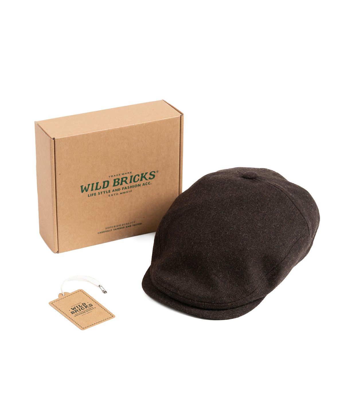 와일드 브릭스(WILD BRICKS) MELTON WOOL HUNTING CAP (dark brown)
